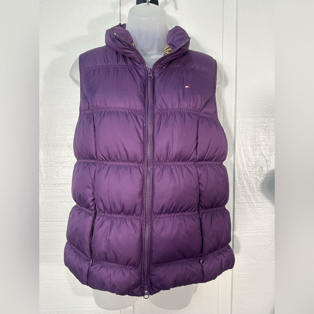 Tommy Hilfiger Women’s Purple Puffer Vest Size Medium EUC
